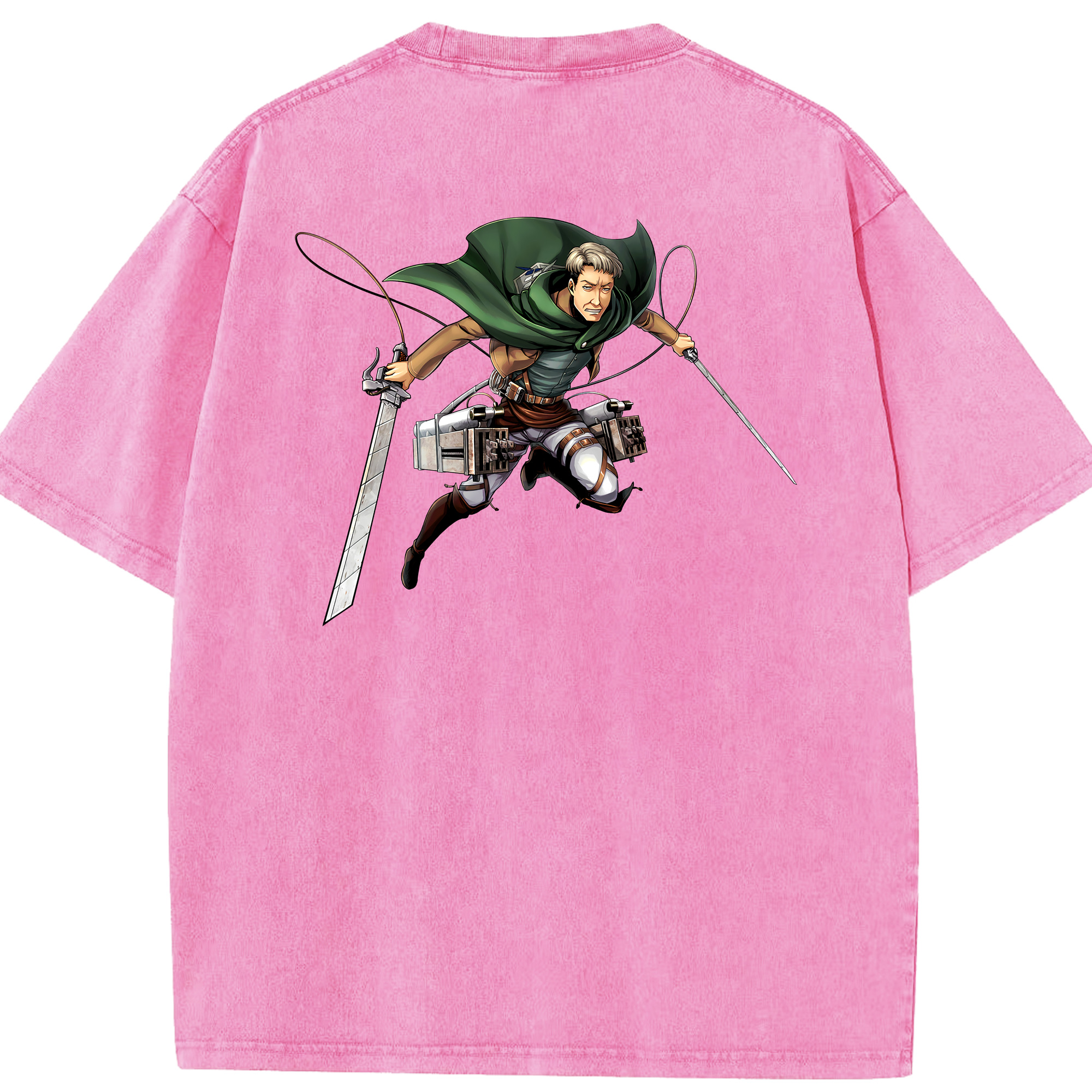 （画像用） 進撃の巨人 Attack on Titan 綿100% ヴィンテージ風 半袖Tシャツ（背面プリント）